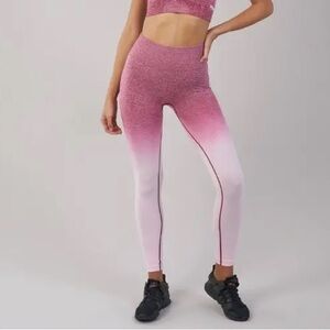 🦈 Gymshark Pink Ombre Seamless Leggings